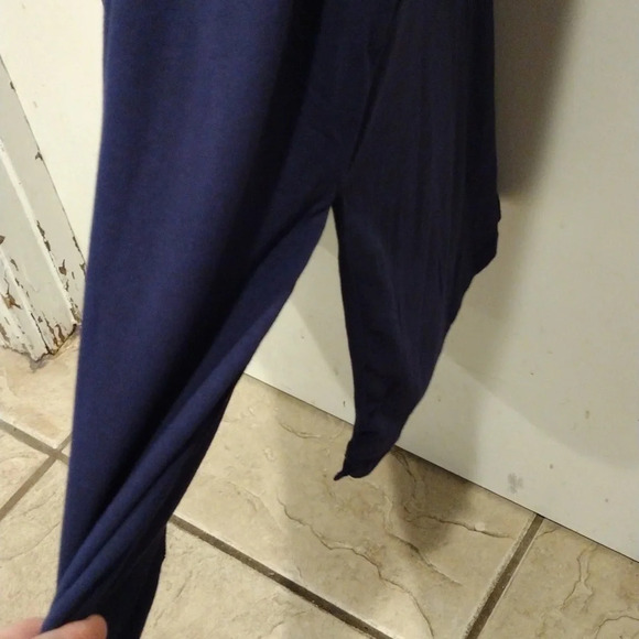 NWT Eloquii Navy Blue Tie Front Jersey Knit Maxi Dress w/Bell Sleeves Size 14 - Picture 8 of 10